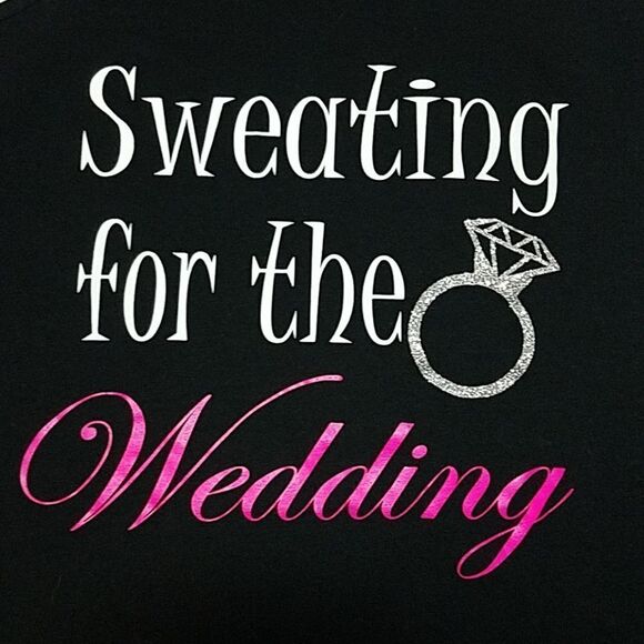 Sweating for the Wedding Glittery Tank Top (S) - Picture 1 of 6